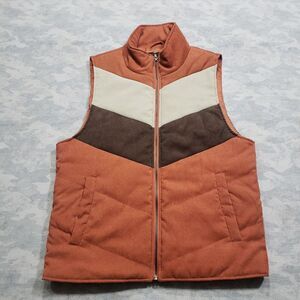 Staccato Vest Womens Large Red Rust Full Zip Western